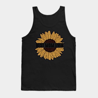 Best mom ever leopard sunflower Tank Top